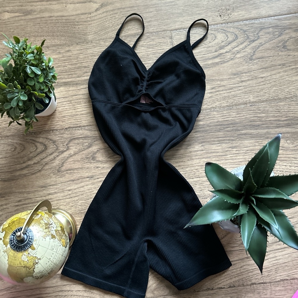 Colsie Black One-Piece with Adjustable Straps